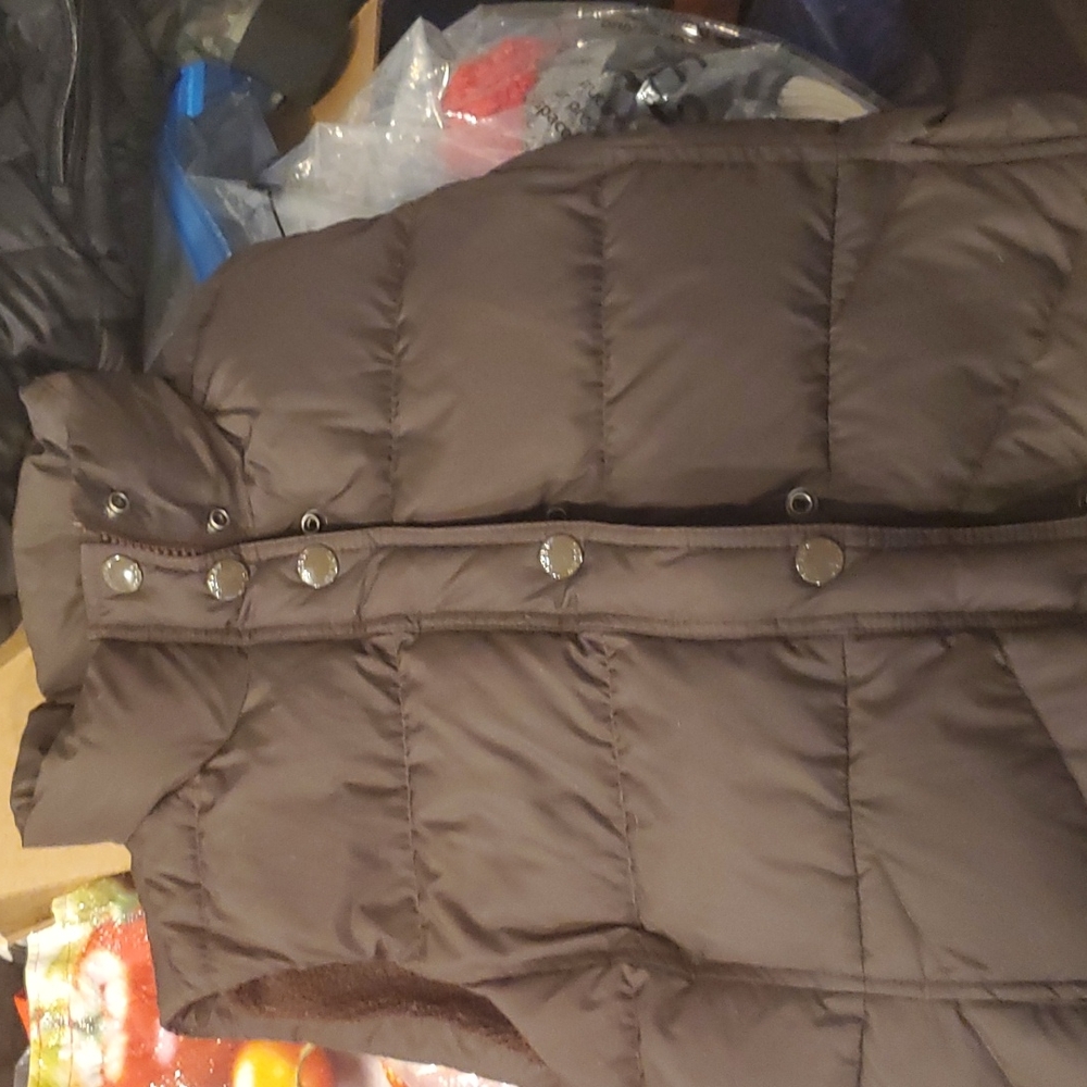 J crew brown puffer vest